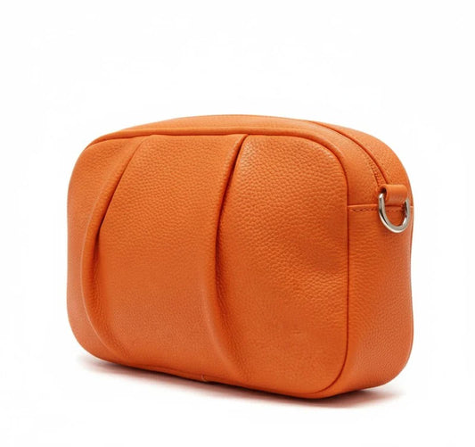 Pebbled Orange Crossbody Bag