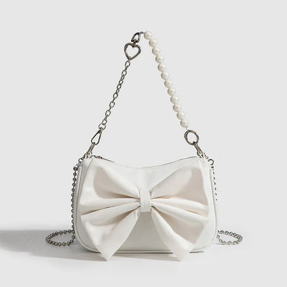 Simple Pearl Chain Shoulder Bag Small Purse