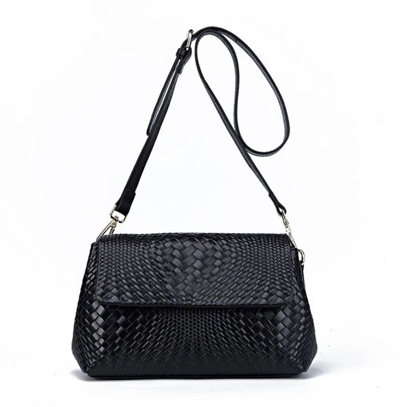 Genuine Leather Women's Woven Bag