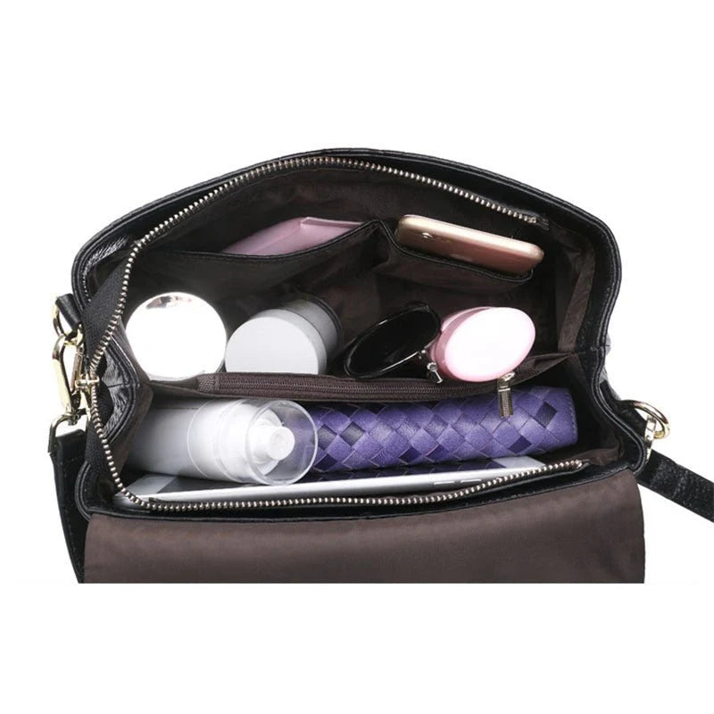 Genuine Leather Women's Woven Bag