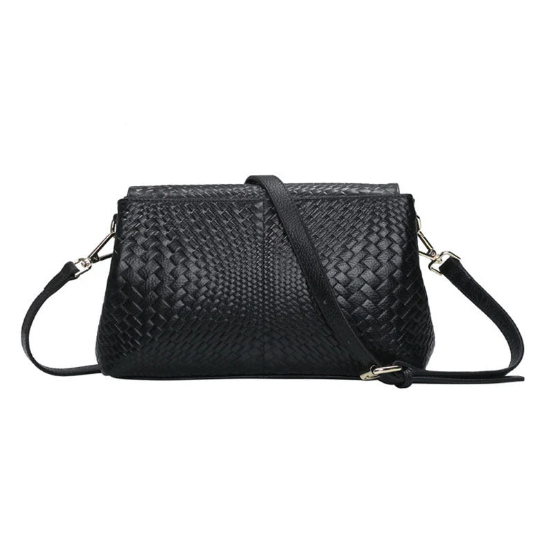 Genuine Leather Women's Woven Bag