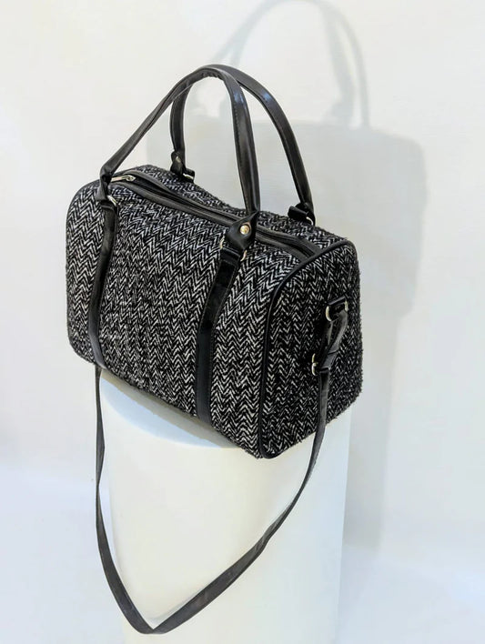 Herringbone Fabric Handbag