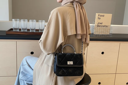 Women's Portable Diamond Chain Messenger Bag